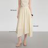ELLE Draped Lyocell Linen Blend A-Line Skirt