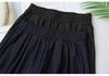 Plus Size Women's High Waist Lace Tencel Denim Capris Shorts - Slimming Wide Leg 