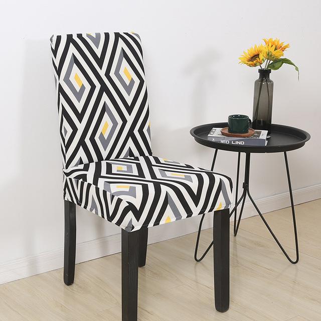 Leaves Series Chair Cover Removable Anti -Dirty Flower Branch Printed Dining Chair Cover Sets For Dining Space Home Wedding Stretch Seat Case