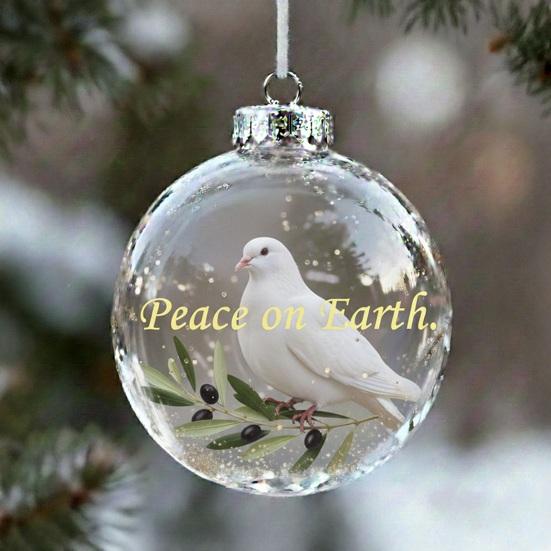 Christmas Ornament Christmas Tree Bird Spherical Decorative Pendant Snowflake Ornament Holiday Tree Decoration