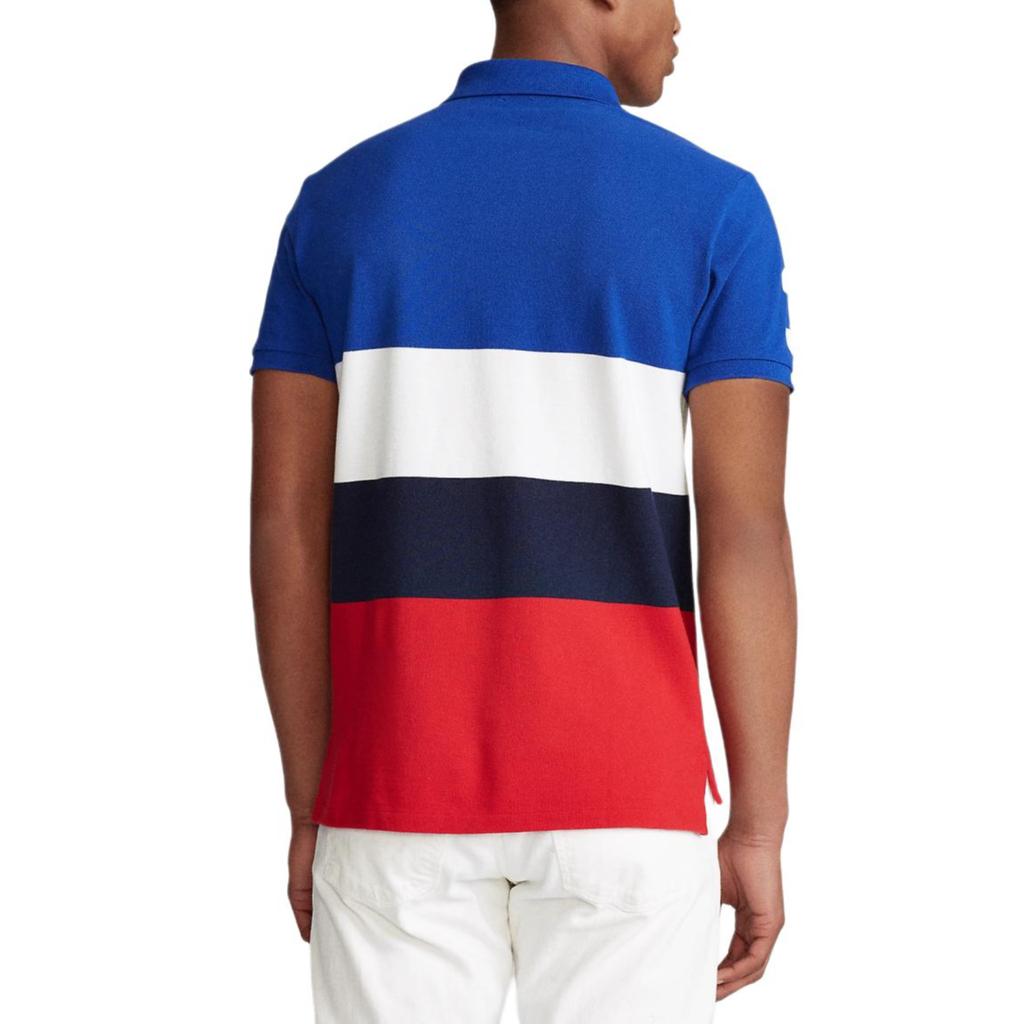 Polo Ralph Lauren Color Block Zahlenlogo Big Pony Logo Poloshirt Herren Poloshirts Blau 710800514-001