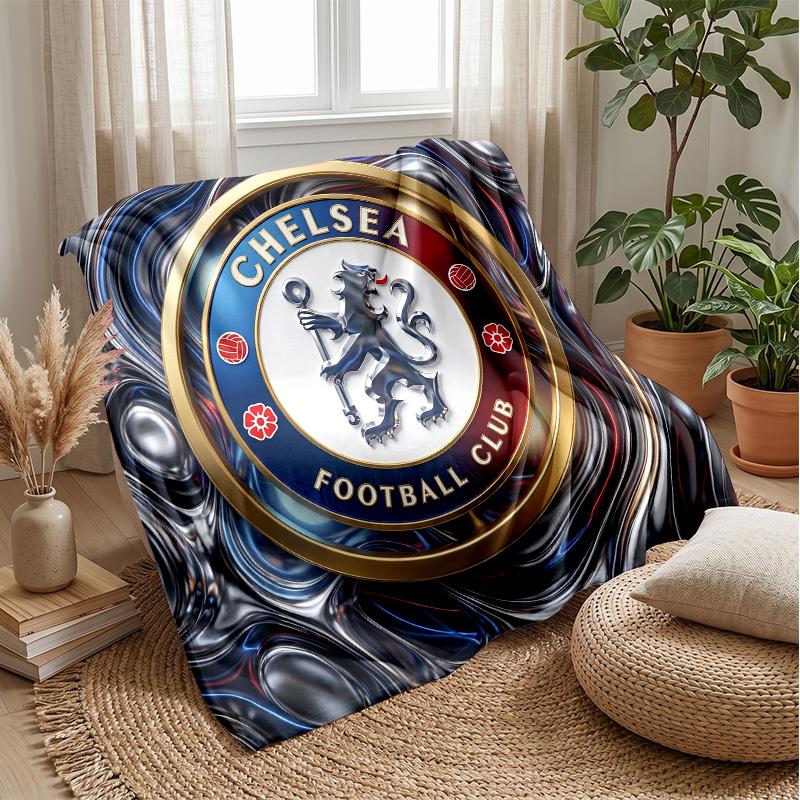 Coperta a tema Chelsea FC Morbida coperta in flanella Coperta morbida da divano Coperta accogliente per divano e letto per la decorazione della casa