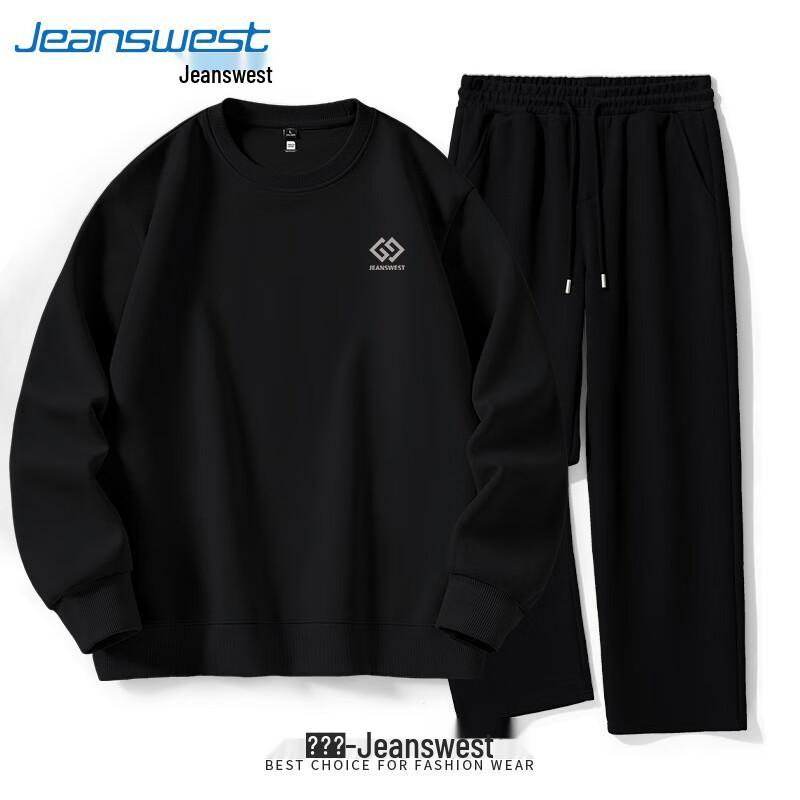 

Jeanswest Men s Autumn Crewneck Sweatshirt & Casual Pants Set XL