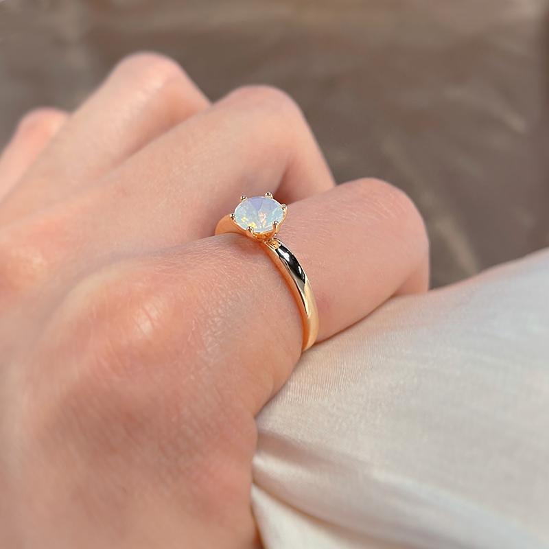 Kinel Simple Fashion Rose Gold Wedding Rings For Women