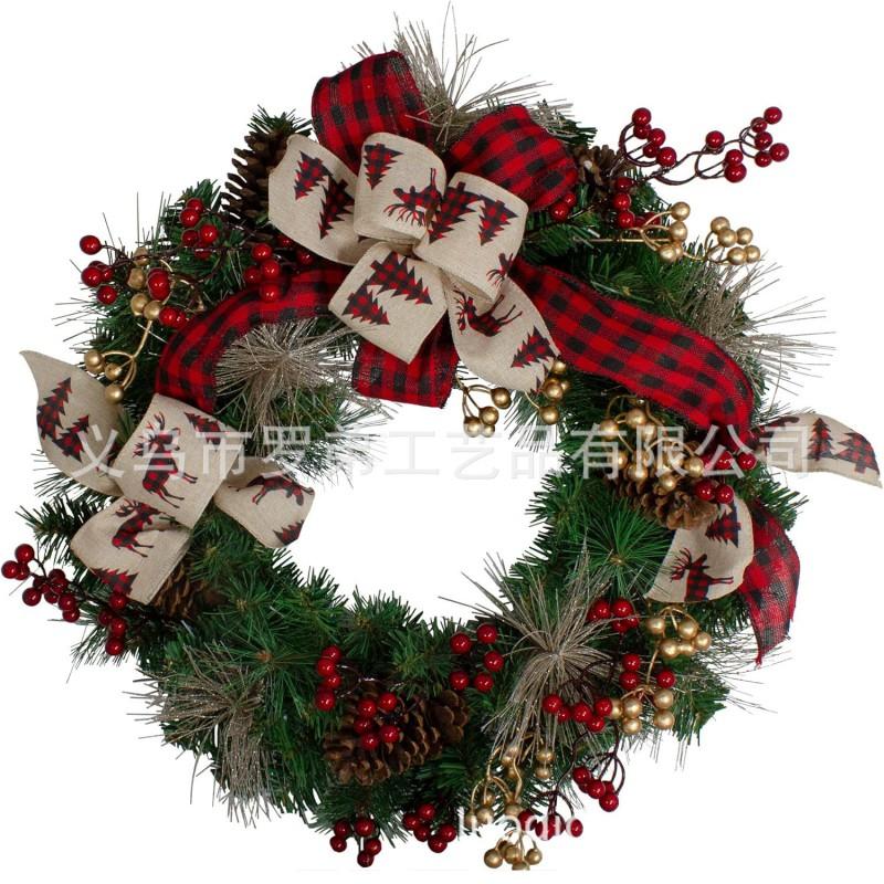 Christmas Wreath Door Hanging Decor Home Mall Window Party Festive Simulation Ornament