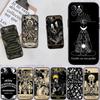 LO93 Witch Divination Tarot Moon Soft Shell Phone Case for iPhone 16 15 14 13 12 Pro Max Plus Mini
