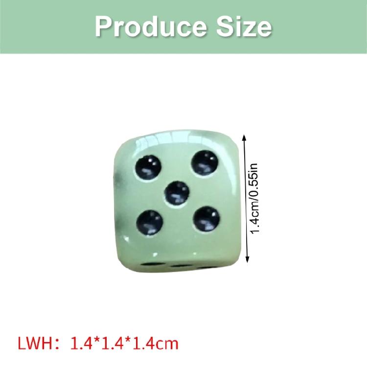 10 Pcs Six Sided Dices Acrylic Dices Board Game Acessories Table Game Dices Glow in Dark Dices for Game
