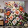 2pcs HD Daisies fresh flowers decorative curtain Color system digital printed curtain Home decoration style decoration living