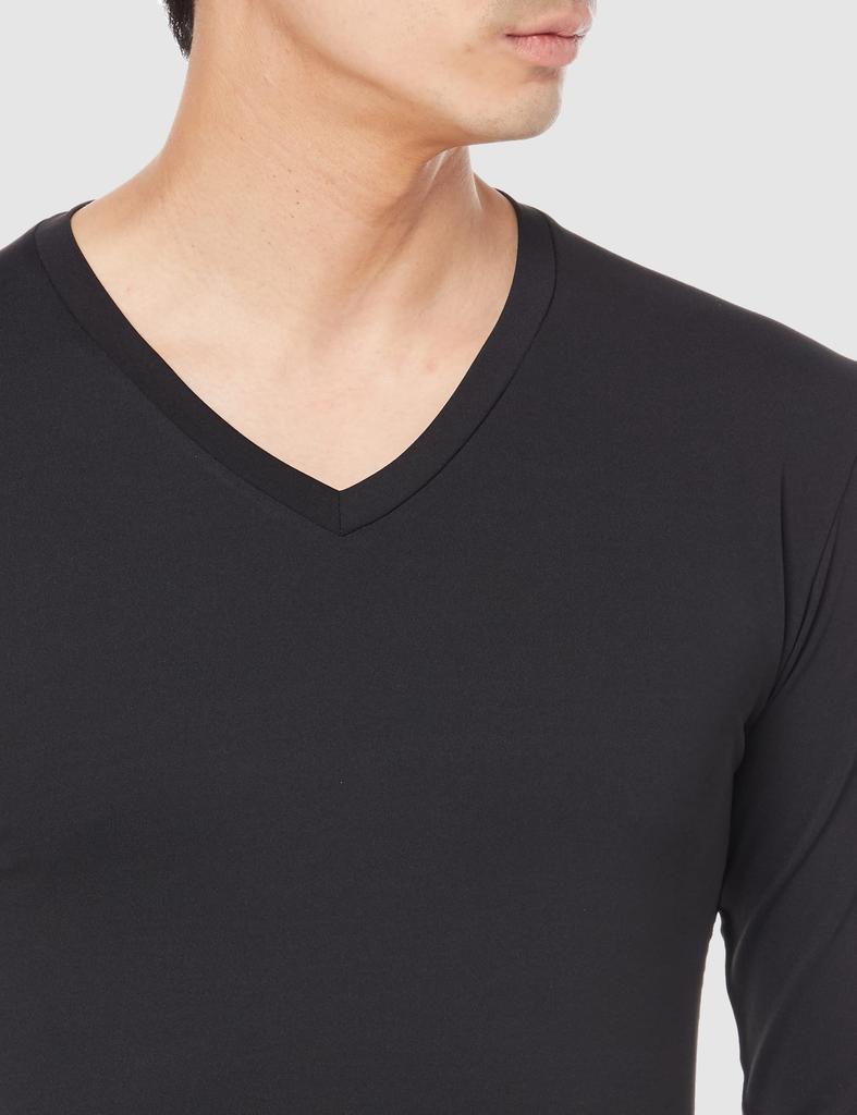 Descente Golf Golf UV BK00 Men's Undershirt, DGMTJM01, Moisture-Wicking, Quick-Drying, Protection, Stretch, Breathable, Black, (XO)