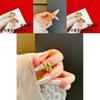 Elegant Vietnamese Gold Plated Adjustable Snake Ring For Women In Stunning Red And Green Gemstone Design