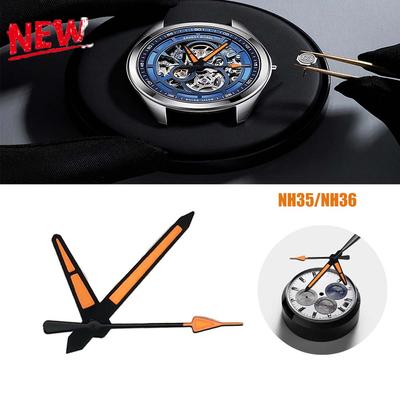 Watch Accessories Watch Pointer NH35 Hands Orange Hands Without Green Luminous, Suitable for NH35, NH36 Movement NO.22 SKXOO7