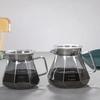 YWDL 400/600ml Coffee Sharing Pot with Dripper High Borosilicate Glass Coffee Pot Hand Drip Sharing Pot Filter Funnel Portable