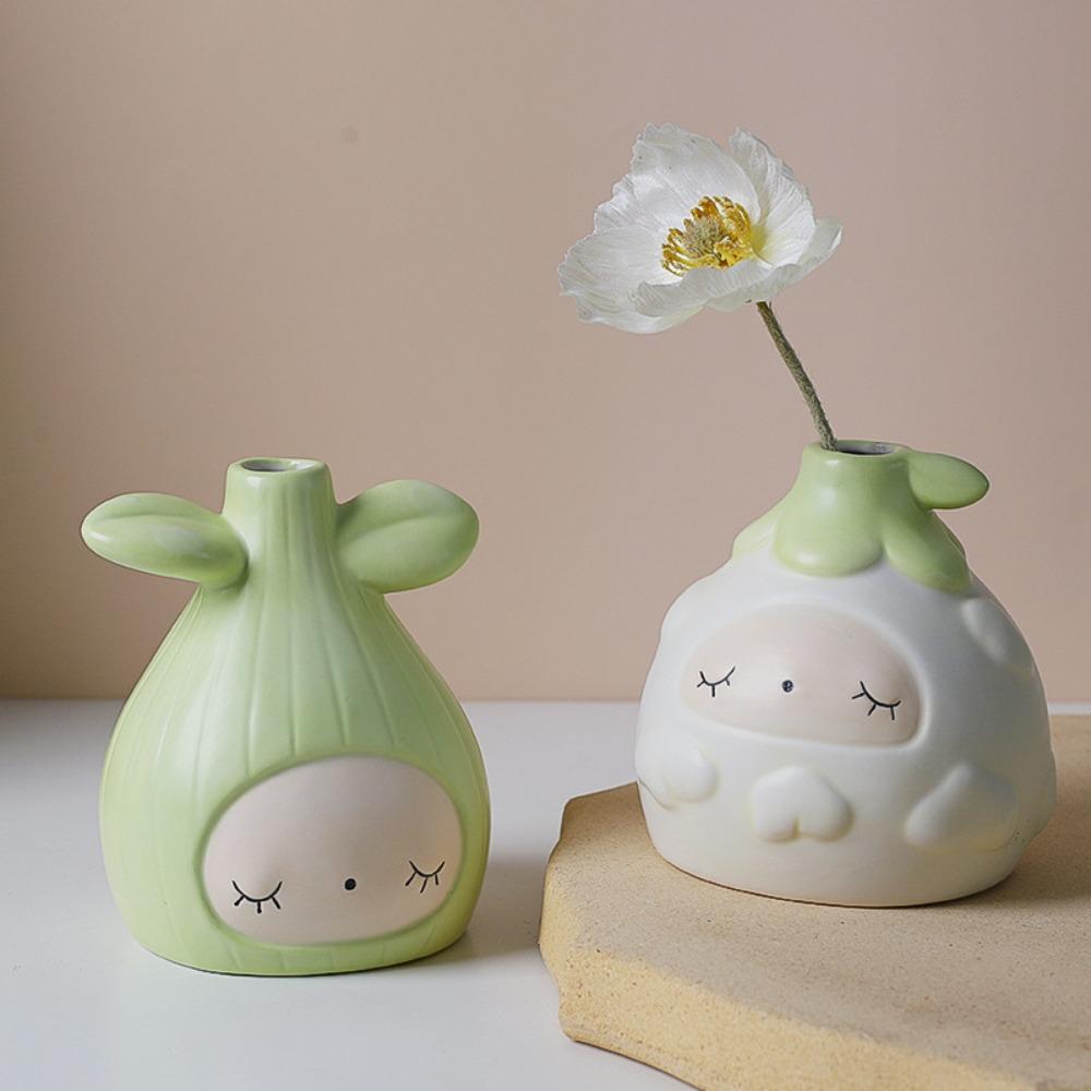 Desktop Balcony Ceramic Flowerpot Flowers Ceramic Pot Cartoon Plant Pot  Home