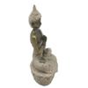 Die Sandstein-Meditations-Buddha-Statue-Skulptur, handgeschnitzte Figur