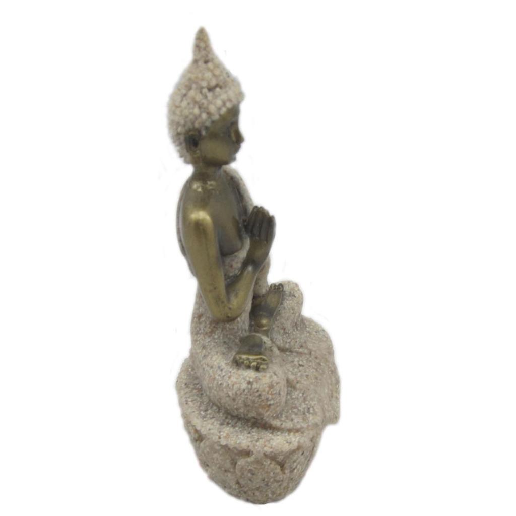 Die Sandstein-Meditations-Buddha-Statue-Skulptur, handgeschnitzte Figur