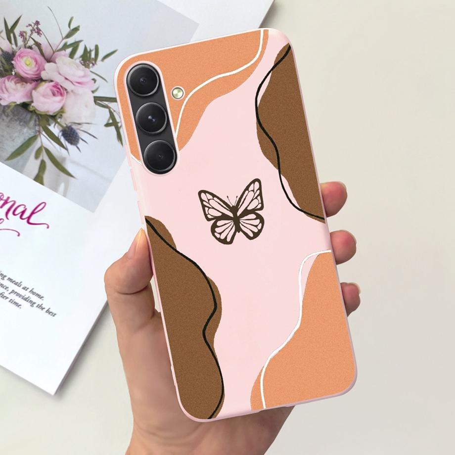 For Funda Samsung Galaxy A55 5G Case Daisy Stylish Painting Soft SIlicone TPU Bumper For Samsung A55 A55 5G GalaxyA55 Coque Etui
