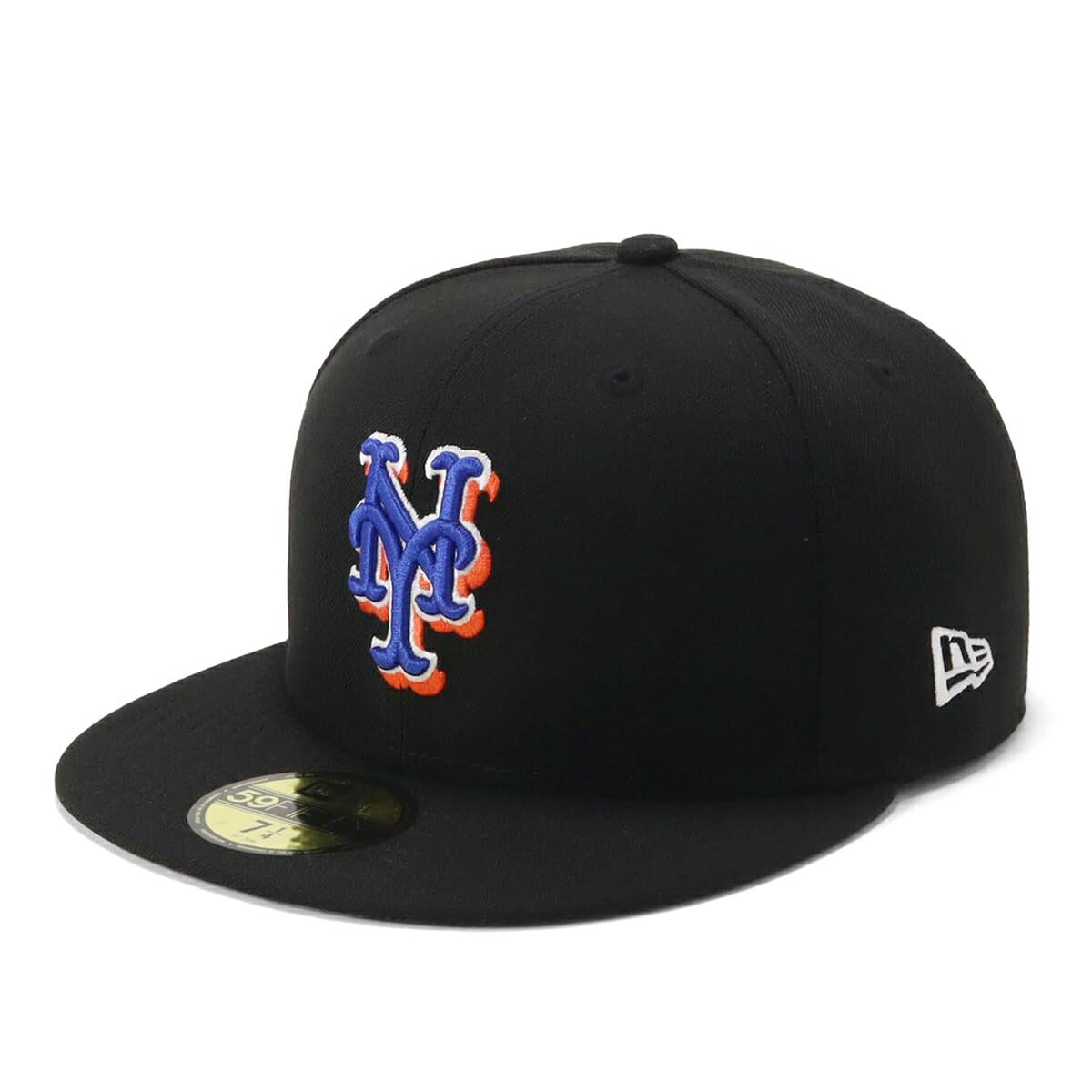 

New Era 59FIFTY Cap MLB New York Mets NYM UNDER VISOR ONSPOTZ and 5950 Straight Flat Summer Sun UV Cool Hairstyles (70815438 NER34C8321) Black.