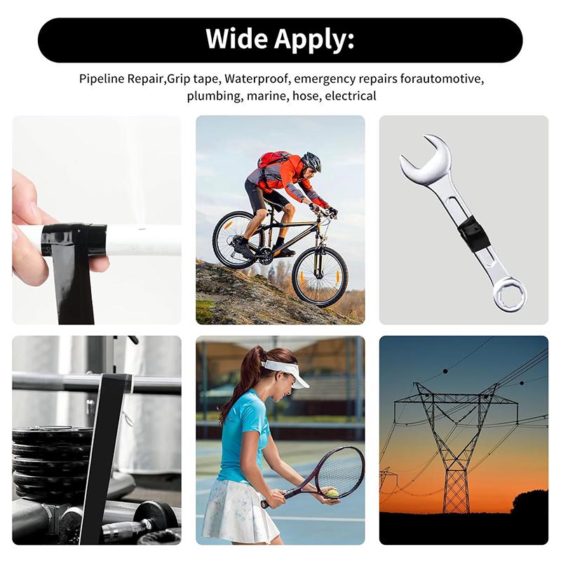 Czarne Mocne Wodoodporne Taśmy Gumowe Silikonowe Stop Przeciekom Taśma Naprawcza Do Rur Zewnętrzny Ogród Wąż Wodny Klejenie Szybkie Uszczelnianie Łatka Naprawcza Do Rur