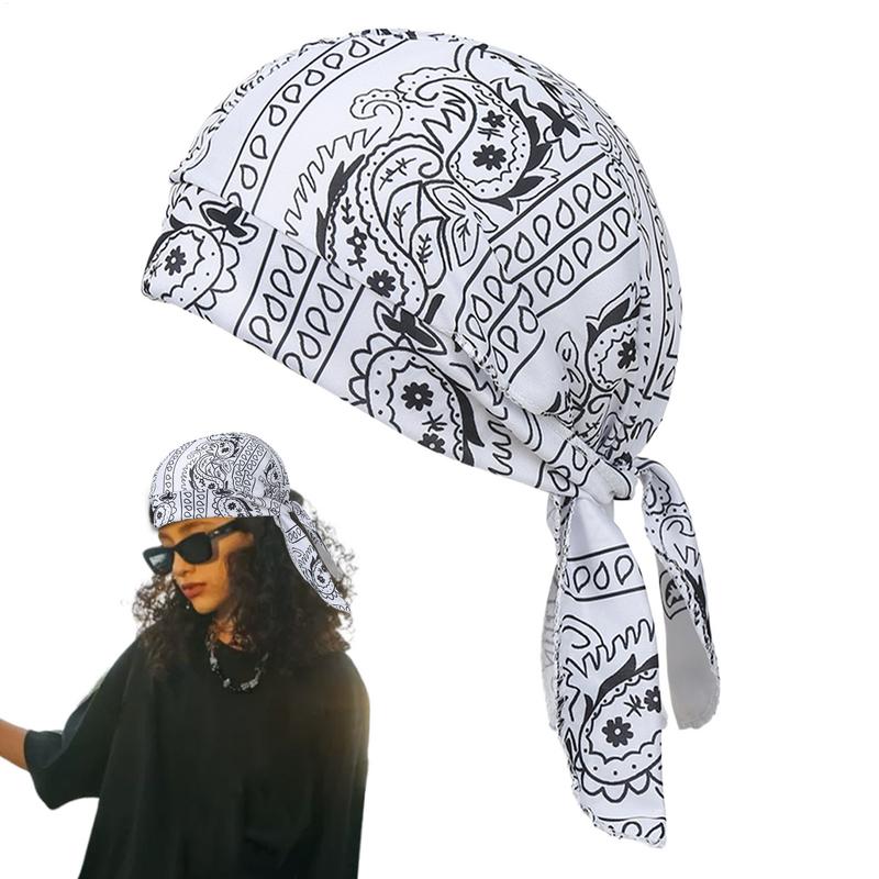 Mode Pirathatt Män Bomull Tryckt Solskydd Cykling Sommar Bandana Cashew Kvinnor Hatt Vår Hip-hop Huvudduk Pannband