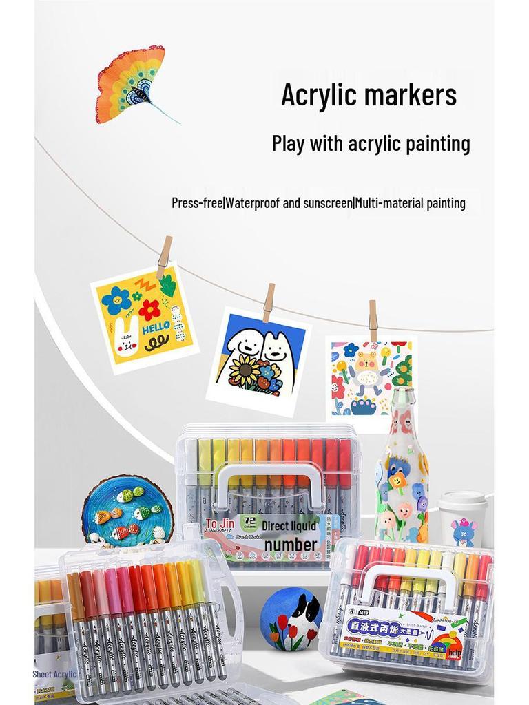 Zhi Jin Soft Tip Liquid Acrylic Marker - Opaque Watercolor Graffiti Pen