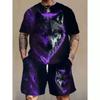 Set Estivo Sportivo da Uomo con Maglietta a Maniche Corte e Pantaloncini Taglie Forti T-shirt Pantaloncini Set da 2 Pezzi Ampio Oversize Traspirante Morbido Maniche Corte Abbigliamento Sportivo