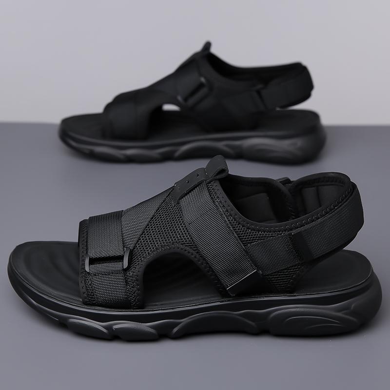 

Men Sandals Breathable Comfortable Non-Slip Men s Shoes Outdoor Casual Beach Sandals Mens Soft Flats Sandal Summer Shoes for Men 39 чорний