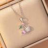 [Titanium Steel] Necklace Women's Copper Micro-inlaid Electroplating Advanced Sense Delicate Clavicle Chain Jewelry