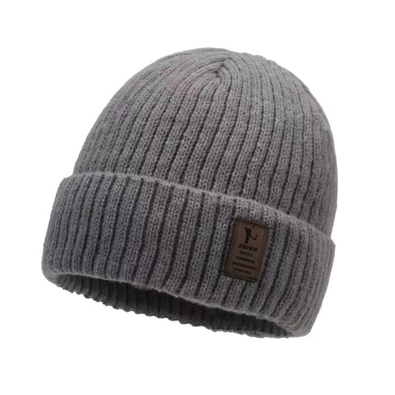Hat Winter Cold Proof Knitted Hat Plus Velvet Thickened Warm Men's Wool Hat Cotton Hat Winter Riding Wind Proof Cold Hat