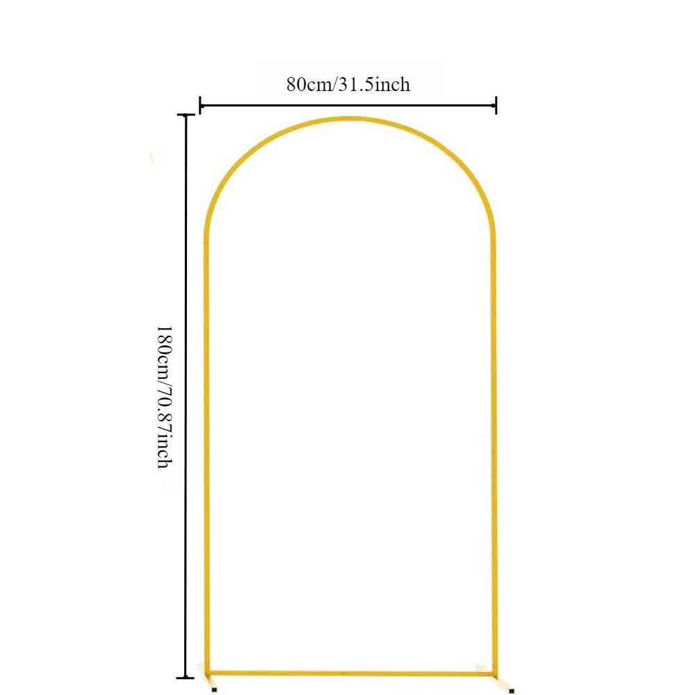 New Metal Arch Backdrop Stand Gold Wedding Arch Stand Arched Frame for Birthday Party Ceremony Celebration Decoration 1PC