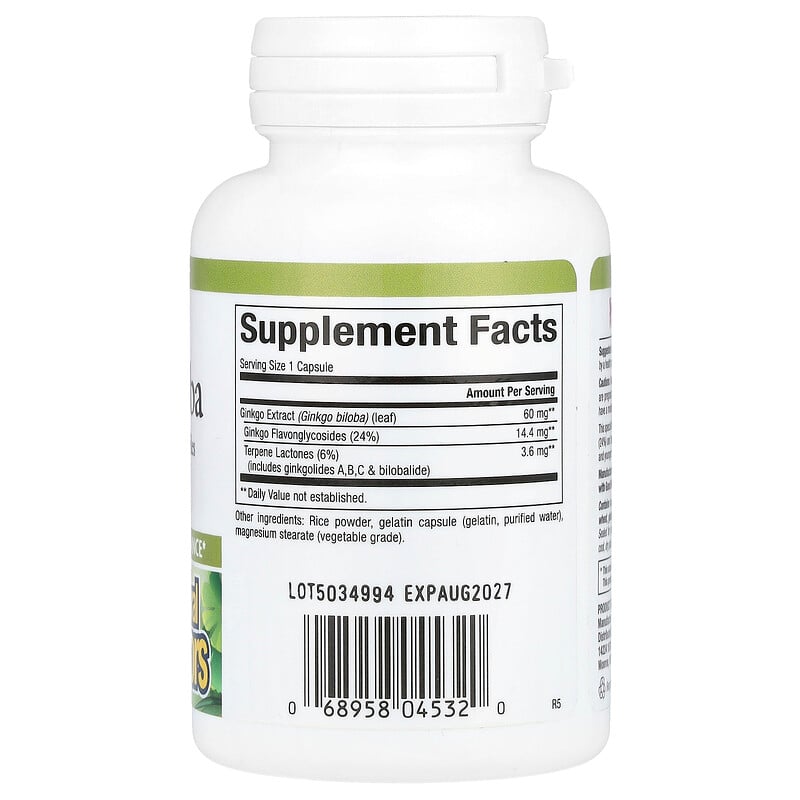 HerbalFactors®, Ginkgo Biloba, 60 Capsules