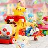 Pokemon Building Blocks Party Parade Pikachu Sprigatito Fuecoco Quaxly Train Patchwork Mini Brick Toys Models Ornaments Gifts