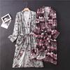 New Cotton Waffle Kimono Bathrobe - Long Sleeve, Soft & Skin-Friendly, Perfect for Spring & Autumn