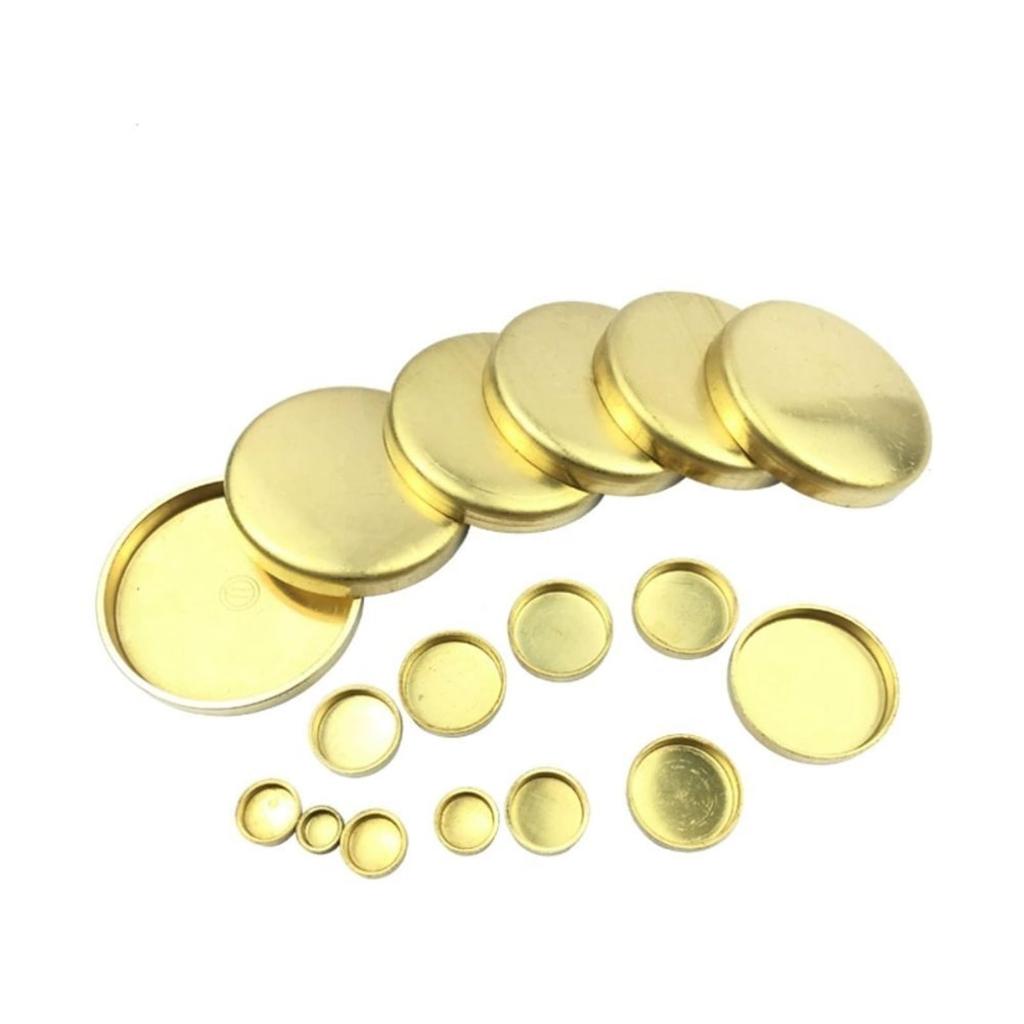 JT-SEAL 1PC Brass Round Welding Seal End Cap 8mm To 75mm Automotive Engine Cylinder Bowl Plug Pipe Fitting Connector (19mm)