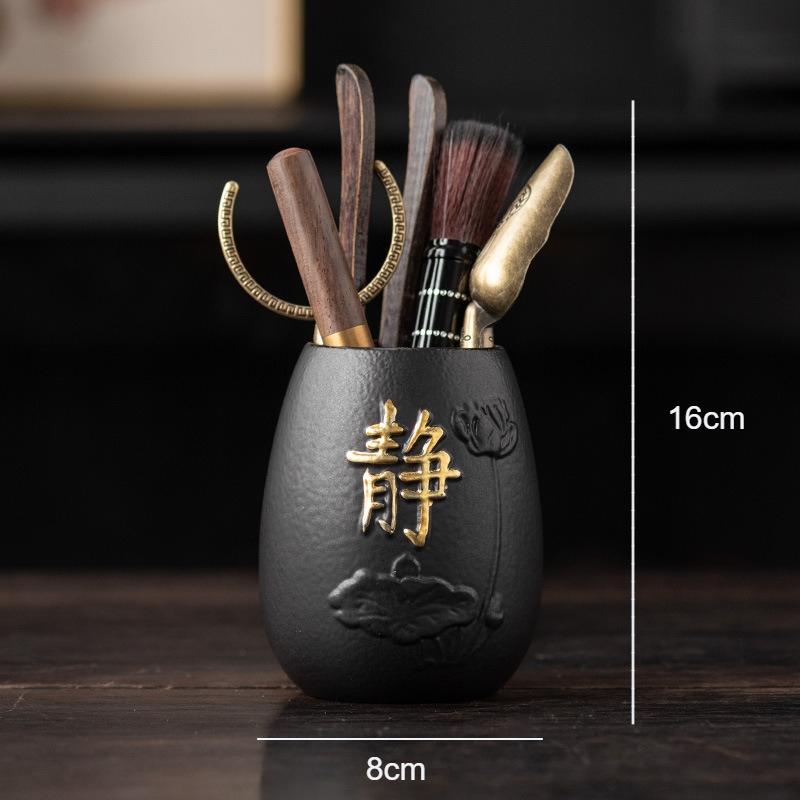 

Black Sandalwood Tea Ceremony, Six Gentlemen Complete List of Kung Fu Teaset Accessories Tea Making Tools Tea Needle