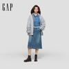 Gap Damen Fleecejacke mit Stehkragen und Reißverschluss