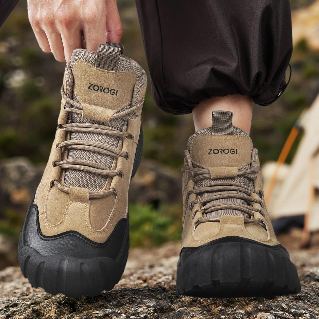 TUINANLE Men's Hiking Boots Outdoor Camping Climbing Shoes Trekking Sneakers for Men Casual High Top Boots