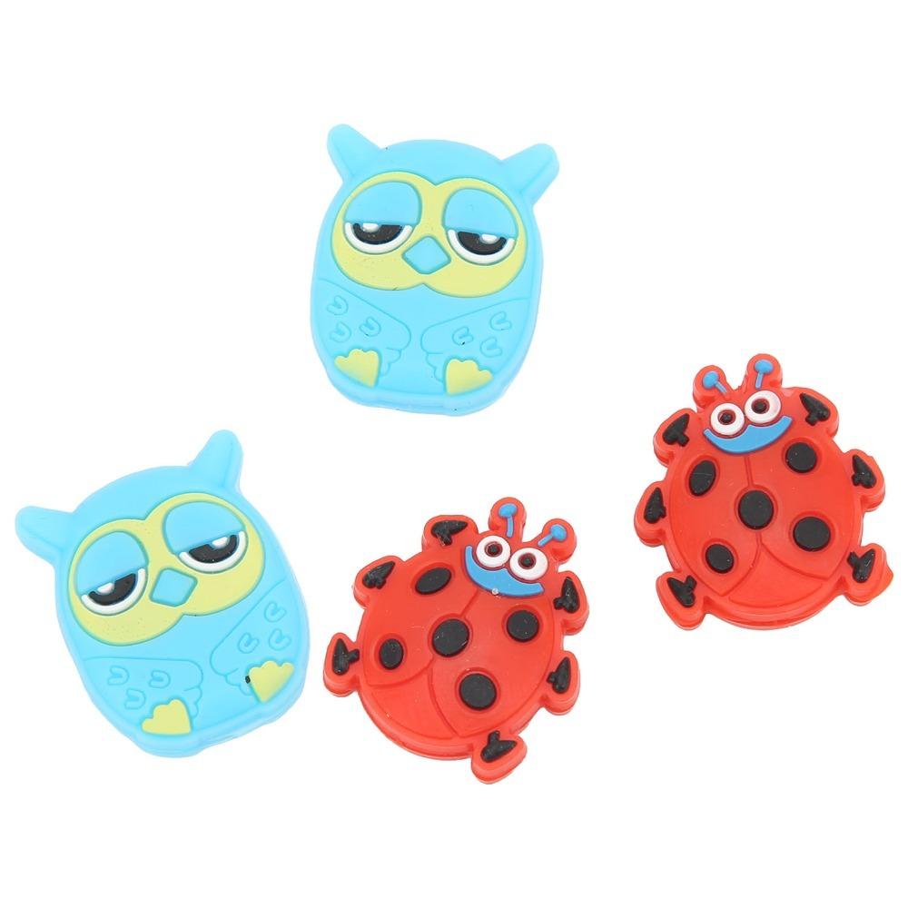 4PCS Cute Animal Shape Tennis Vibration Dampener Cartoon Tennis Racket Dampener Tennis Practice 4PCS