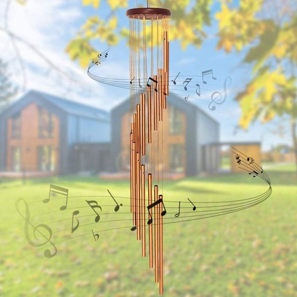12-Tube Metal Wind Chime Premium Rotating Aluminum Tubes  Tuned Chime Garden Home Decoration