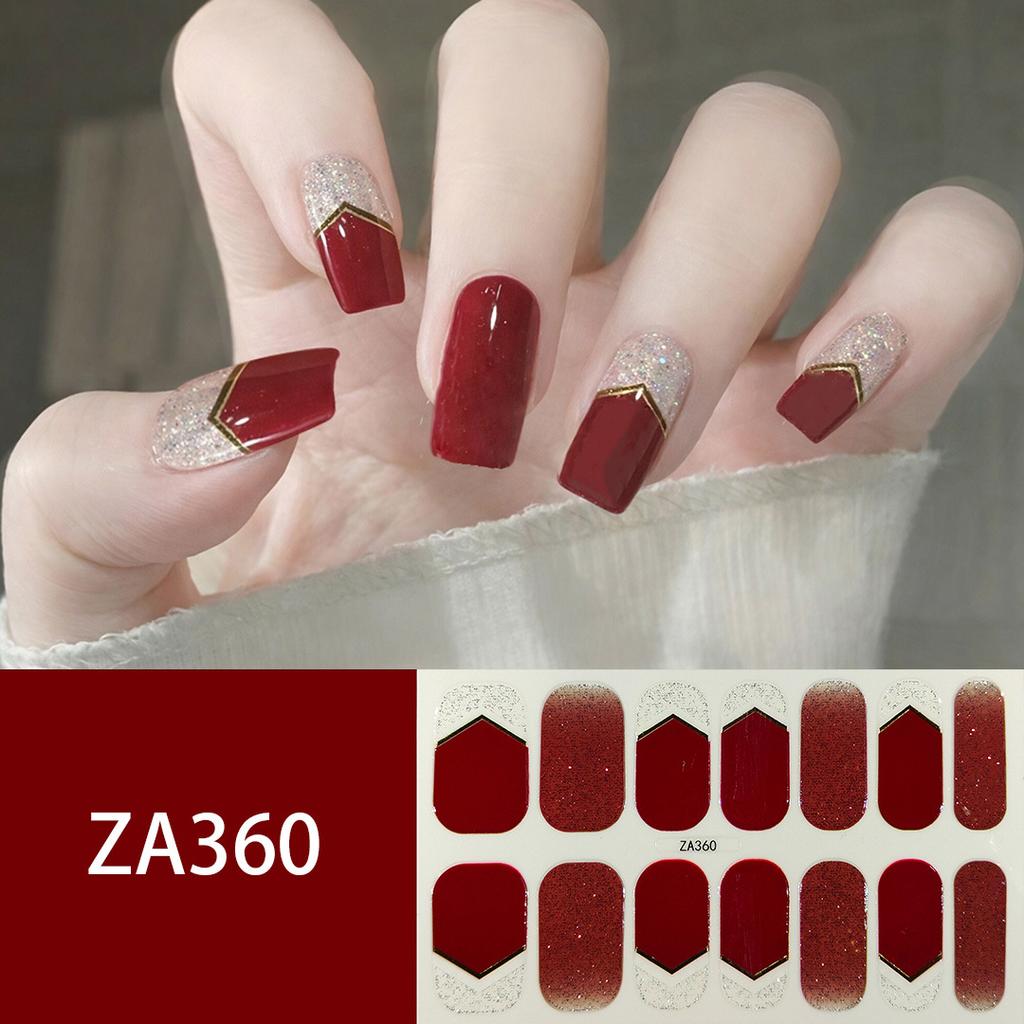 ZA Skin Brightening Waterproof No-Cure Full Cover Gel Nail Wraps, Luxury Minimalist Nail Stickers, Nail Patch Films