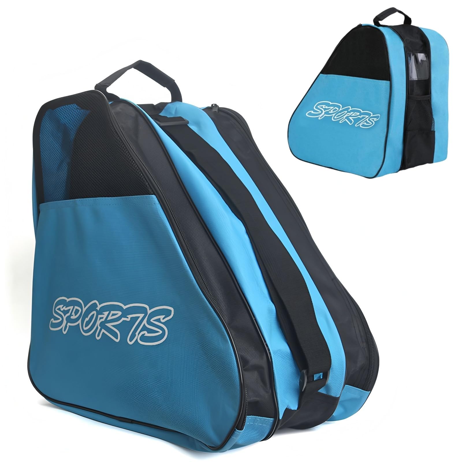 

VorsiPro Ice Skate and Roller Skate Storage Multifunctional Sports Fits Inline Breathable Large Shoe Adjustable Lightweight and Kids Perfect for синий