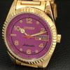 AUTOMATIC VINTAGE REFURBISHED CITIZEN JAPAN MENS PURPLE DIAL WATCH a445365-1