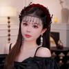 Korean Style Braid Flower Hair Hoop Sweet Exquisite Party Celebration Tiara Light Luxury with Tassel Wide Hair Band