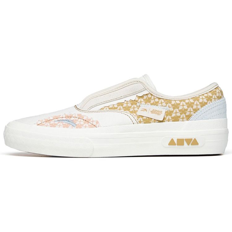 

Anta Aohang All-Terrain Skateboarding Low-Top Shoes Slip-On Version Women Sneakers White Yellow 122228017-8 37.5