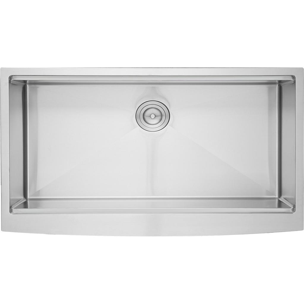 VEVOR Farmhouse Kitchen Sink, 304 Stainless Steel Drop-In Sinks, Top Mount Single Bowl Basin with Ledge & Accessories