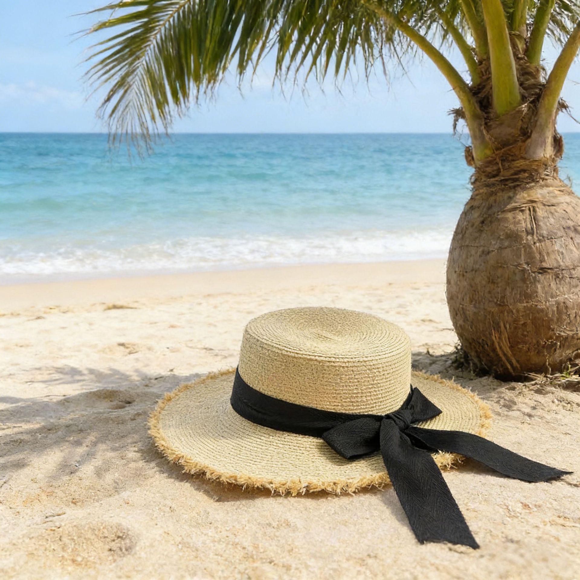 

Women s Wide Brim Straw Sun Hat - Summer Beach & Travel Bucket Hat One Size