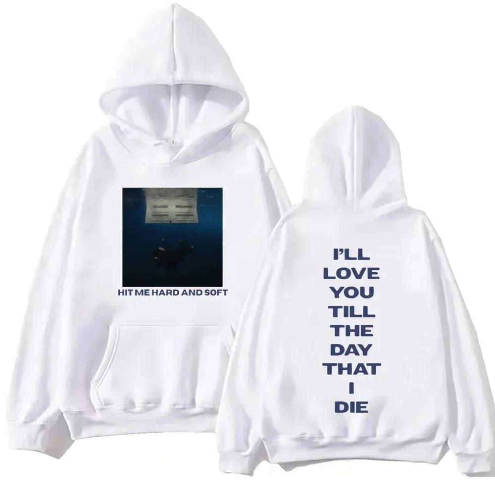 Billie Hit Me Hard and Soft 2024 Tour Hoodie Harajuku Casual Hip Hop Streetwear Men Women Sweatshirts 2024 Women Pullovers Pop