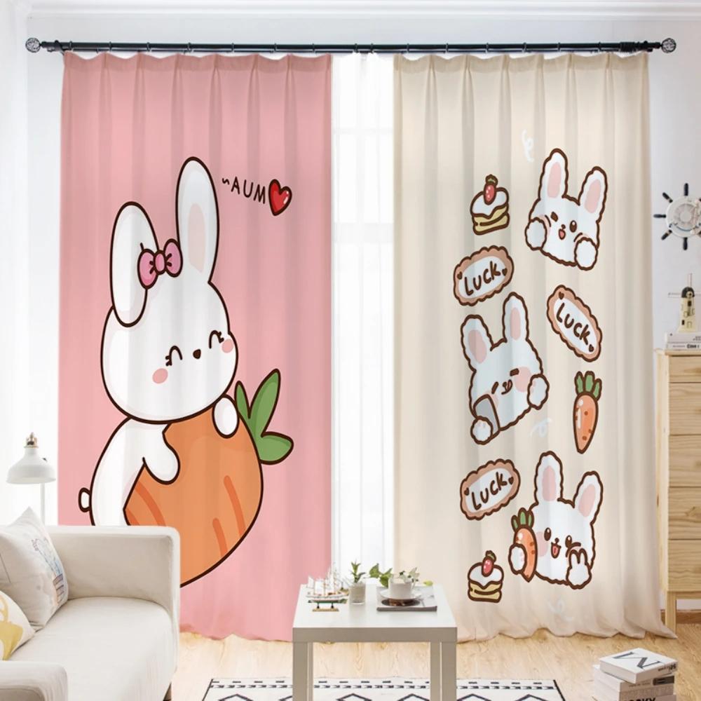 Kinder Mädchen Schlafzimmer Hohe Schattierung Vorhang Rosa Prinzessin Stil Cartoon Niedlich Spaß Animal Print Vorhänge Jalousien Fenster Neue Nette