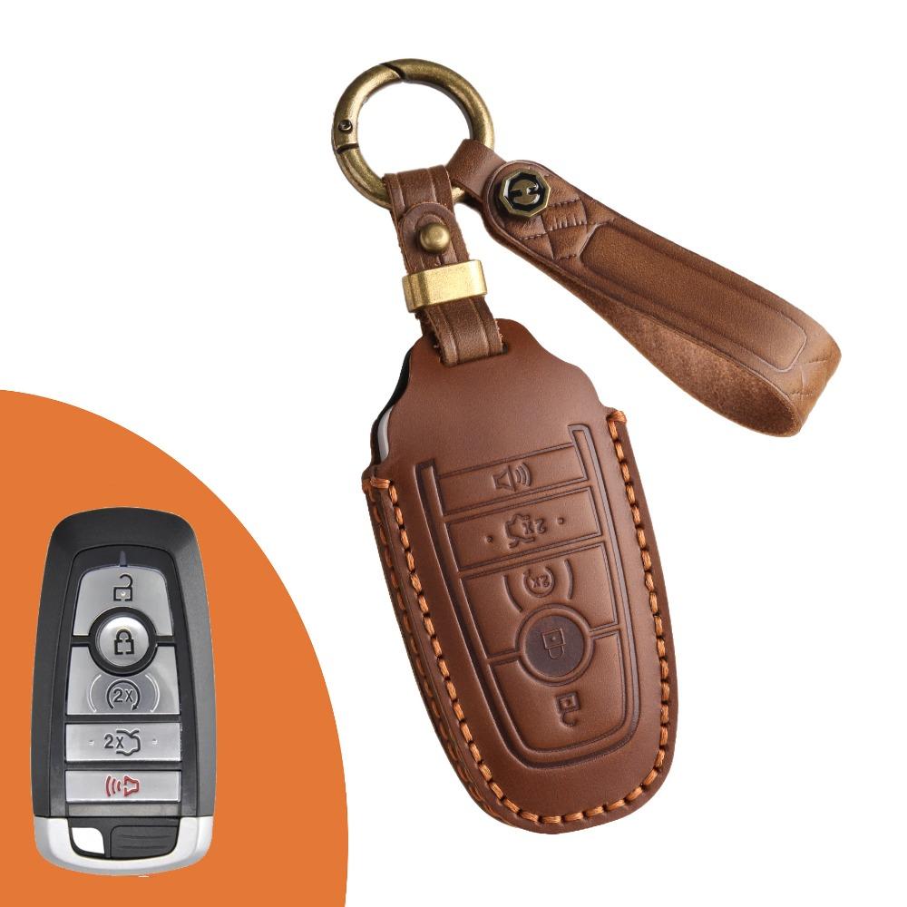 Премиум чехол для ключа-брелока Ford, совместимый с Explorer Mondeo Focus Edge Aviator Lincoln, защитный корпус для ключа