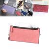 New Fashionable European American Simple Matte Long Wallet Women Thin Zip Wallet Student Clutch Card Holder