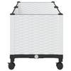 Garden Planter with Wheels White 80 x 40 x 48 cm PP